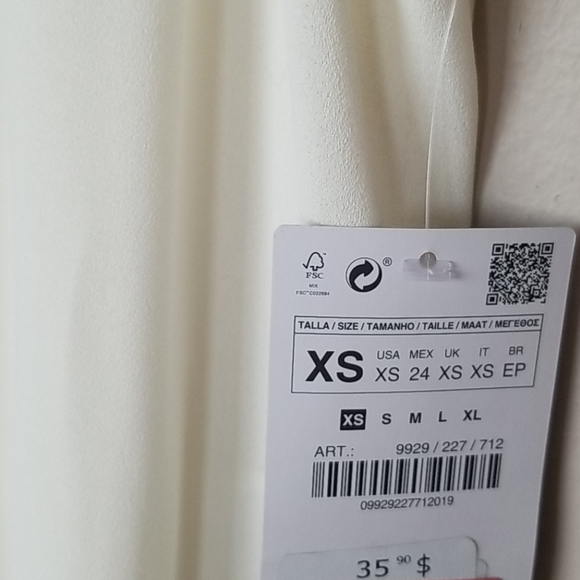 NEW Zara white sleeveless top blouse black lace - Picture 4 of 4